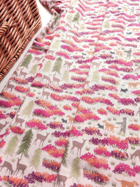 Baby Blanket - Luxurious Cotton & Plush For Newborn Nursery, Stroller, Car Highlands Woodland Deer - image 1