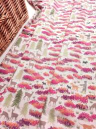 Baby Blanket - Luxurious Cotton & Plush For Newborn Nursery, Stroller, Car Highlands Woodland Deer - thumbnail 1