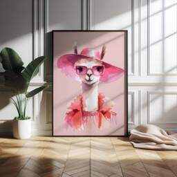 Funky Pink Animal Prints - Set Of 3 Posters - Maximalist Wall Art Quirky Animals Artwork Style Portrait Decor Colourful Hipster - thumbnail 3