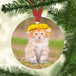 Personalized Pet Photo Christmas Ornament Custom Cat/Dog Keepsake - thumbnail 2