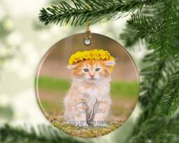 Personalized Pet Photo Christmas Ornament Custom Cat/Dog Keepsake - thumbnail 1