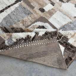 Hand-Knotted Moroccan Beni Ourain Rug, 100% Natural Wool, Modern Berber Carpet For Living Room - thumbnail 4