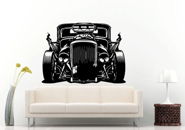 Hot Rod American Muscle Car Racing Sports Vehicle Wall Decal Vinyl Sticker Mural Room Decor L1268 - image 1
