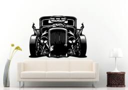 Hot Rod American Muscle Car Racing Sports Vehicle Wall Decal Vinyl Sticker Mural Room Decor L1268 - thumbnail 1