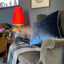 Burnt Orange Cotton Cone Lampshade - Handcrafted With High Quality - Available in 5 Sizes - thumbnail 3