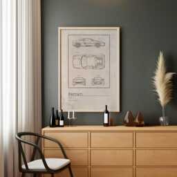 Ferrari 360 Patent Poster 1999 Vintage Car Print - thumbnail 2