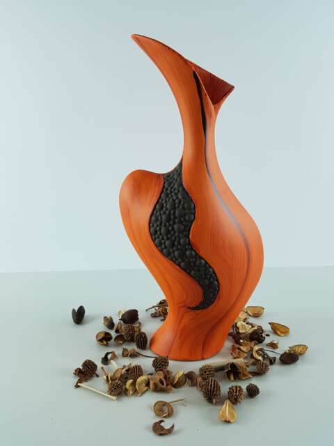 Vase/ Handmade & Hand-Painted -Decorated/ South America - image 1