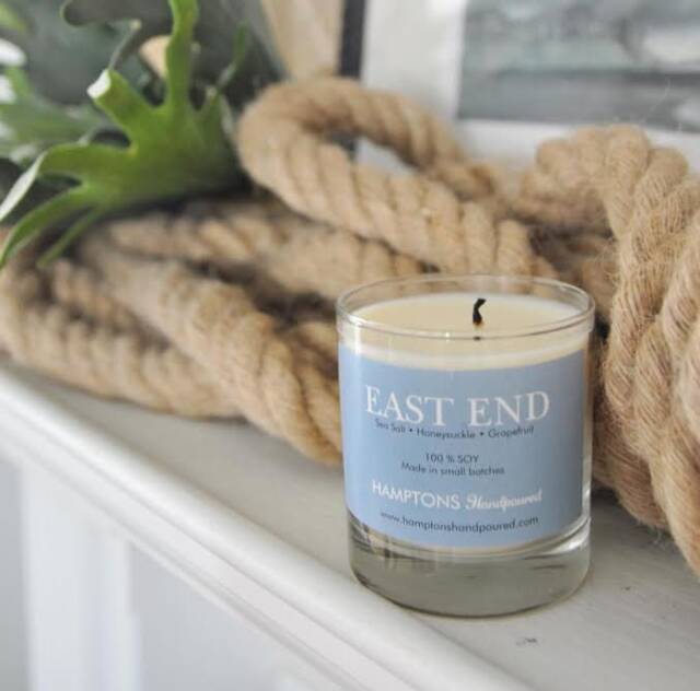 East End 8 Oz Tumbler Sea Salt Honeysuckle Grapefruit Hamptons Handpoured 100% Soy Candle Hand Poured