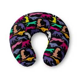 Colorful Leopard Print Nursing Pillow Cover - Bold Cat Pattern - thumbnail 1