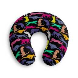 Colorful Leopard Print Nursing Pillow Cover - Bold Cat Pattern - thumbnail 2