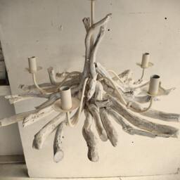 White Washed Driftwood Chandelier 3/5 Light Pendant Fitting - thumbnail 3