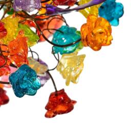 Multicolored Pendant Light, Kitchen Island Light With Flowers, A Unique Hand Made Lighting - thumbnail 3