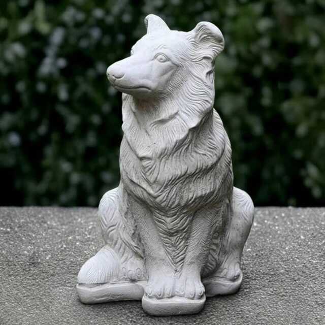 Garden Collie Dog Statue Concrete Scottish Sculpture Outdoor Ornament Front Door Decoration Handmade Art Lawn Decor - image 1