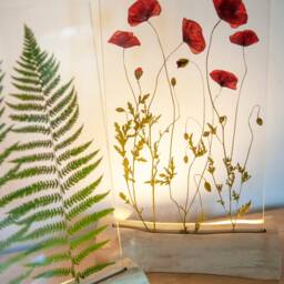 2 Plant Lamps For Tables Night Light, Table Lamp Pair Bedside Set, Lamp Rustic, Modern Wood Base, Accent - thumbnail 3