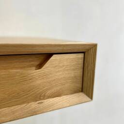 Floating Nightstand With Drawer, Bed Side Table, Night Stand, Bedside Low Oak Table - thumbnail 3