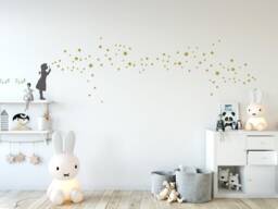 Wall Decal Stars Bubble Girl, Diy-Set Of Sticker - Peel & Stick With Soap Girl - 5 Sizes, Girl - & Kids-Room-Decor - thumbnail 1
