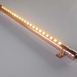 2x 30cm/12In 12V Touch Dimmer Or Push Switch Copper Lighting Fixtures. Warm White Leds, Brass Mounts. Campervan, Boat Reading Kitchen Lamp - thumbnail 3