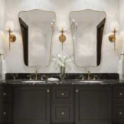 Unlacquered Brass Mirror - Curved Bathroom Wall Mirrors - thumbnail 2