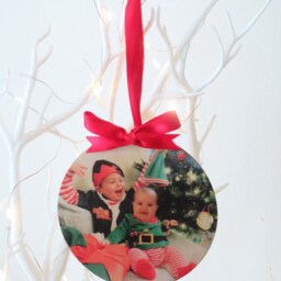 Christmas Gift For Mum, Personalised Wooden Photo Heart Or Bauble, Your On Wood, Gift, Handmade, Bespoke For Mum/Mummy - thumbnail 3