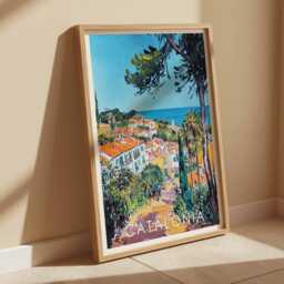 Catalonia Landscape Poster Spain Travel Wall Art - thumbnail 2