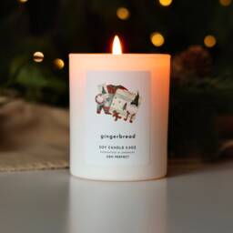 Christmas Eve Collection Christmas Pine, Gingerbread, Woodland Cabin. Natural Soy Candle Gift Set Box - thumbnail 3