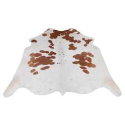 Authentic Large Brown & White Cowhide Rug - Statement Piece For Sophisticated Decor - thumbnail 1