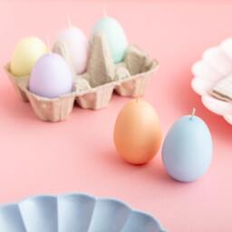 Pastel Egg Candles in An Box - Spring Party Easter Table Decorations Room Accessories Decoration Home - thumbnail 3