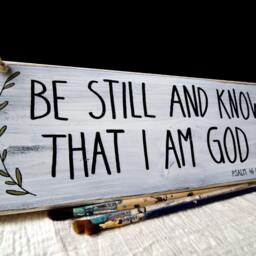 Be Still & Know That I Am God, Bible Verse On Wood, Rustic Wall Decor, Wood Sign Scripture, Signs Sayings, Art - thumbnail 3