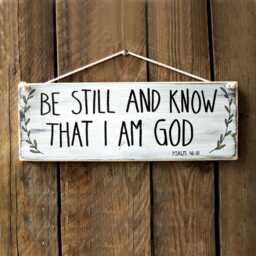 Be Still & Know That I Am God, Bible Verse On Wood, Rustic Wall Decor, Wood Sign Scripture, Signs Sayings, Art - thumbnail 1