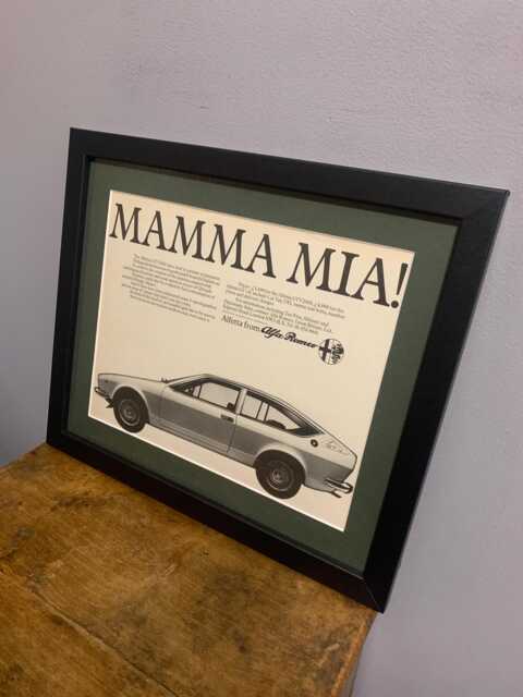 Alfa Romeo Gtv 2000 Original 1977 Framed Advertising Wall Art Print, Unique Birthday Gift, Classic Car , Home, Office, Man Cave A346 - image 1