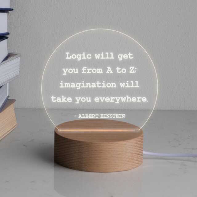 Engraved Usb Mini Desk Lamp - Inspirational Quotes Gifts For Men Women Unique Birthday Gift 7 Light Colour Options - image 1