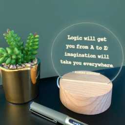 Engraved Usb Mini Desk Lamp - Inspirational Quotes Gifts For Men Women Unique Birthday Gift 7 Light Colour Options - thumbnail 3
