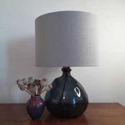 Grey Linen Lampshade - Plain Mid Grey Shade For Lamp Or Ceiling Light - thumbnail 2