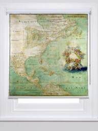 Claude Bernou's Historic French Map Of Northern America Vintage Print Custom Made Window - Vnt69 Roller Blind, Regular Or Blackout - thumbnail 2