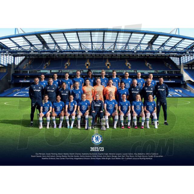 Chelsea Women's Fc 22/23 Squad Poster - Officially Licensed Product A4/A3 A2