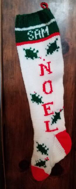 Personalized Hand Knitted Christmas Stocking - image 1