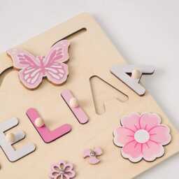 Custom Baby Girl Name Puzzle, Wooden Montessori Toys, Christmas Gifts For Toddlers, 1 Year Old Gifts, Personalized 1st Birthday Gifts - thumbnail 4