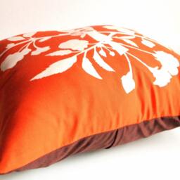 Orange Blossom Print Mini Pillow - 10.5 Inch Square - thumbnail 4