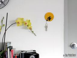 Witch Silhouette - Key Holder Chain Housewarming Gift Home Decor Halloween Idea