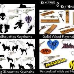 Witch Silhouette - Key Holder Chain Housewarming Gift Home Decor Halloween Idea - thumbnail 4