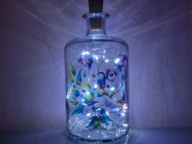 Koala Bear Bottle Lamp, Cute Animal Gift For Nature Lover - image 1
