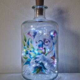 Koala Bear Bottle Lamp, Cute Animal Gift For Nature Lover - thumbnail 2