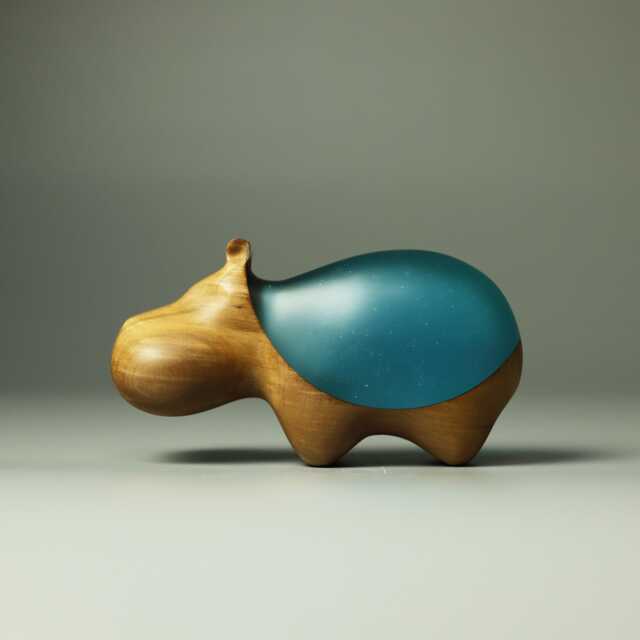 Duo Hippopotamus Sculpture - 11 - image 1