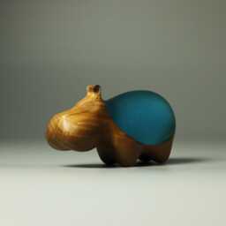 Duo Hippopotamus Sculpture - 11 - thumbnail 2