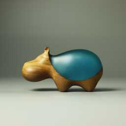 Duo Hippopotamus Sculpture - 11 - thumbnail 1