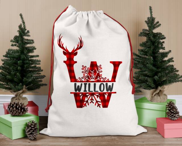 Personalised Christmas Sack Stocking, Santa Sack, Eve, Bag, Father Christmas, Present Eve Box - image 1