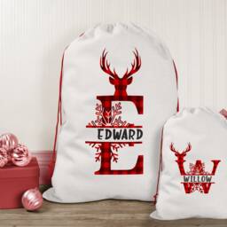 Personalised Christmas Sack Stocking, Santa Sack, Eve, Bag, Father Christmas, Present Eve Box - thumbnail 2