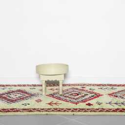 Vintage Berber Wool Rug Hand-Knotted Moroccan Kilim, Geometric Design - 265 X 139 cm - thumbnail 2