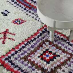 Vintage Berber Wool Rug Hand-Knotted Moroccan Kilim, Geometric Design - 265 X 139 cm - thumbnail 3