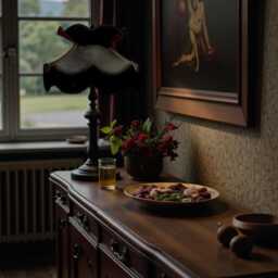 Black Paisley Print Fabric Lampshade Handmade in The UK For Table & Floor Standard Lamp Shades, Ceiling Lights - thumbnail 2